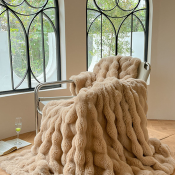 Lengva, prabangi triušio aksominė antklodė, viengulė antklodės užvalkalas, biuro pietų pertraukos antklodė, vaikiška antklodė, paprasta šilta pieno vilnos antklodė