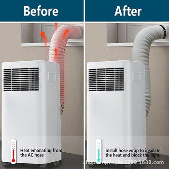 „Amazon“ karšto išpardavimo oro kondicionavimo žarnos dangtelis, žarnos apsauginis dangtelis, dulkių dangtelis, žarnos išmetimo vamzdžio šilumos izoliacijos dangtelis