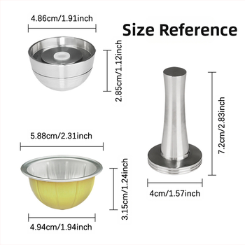 Suderinama su „Nespresso Vertuo“ nerūdijančio plieno kavos kapsule. „Pasidaryk pats“ perdirbamas kavos kapsulės korpusas.