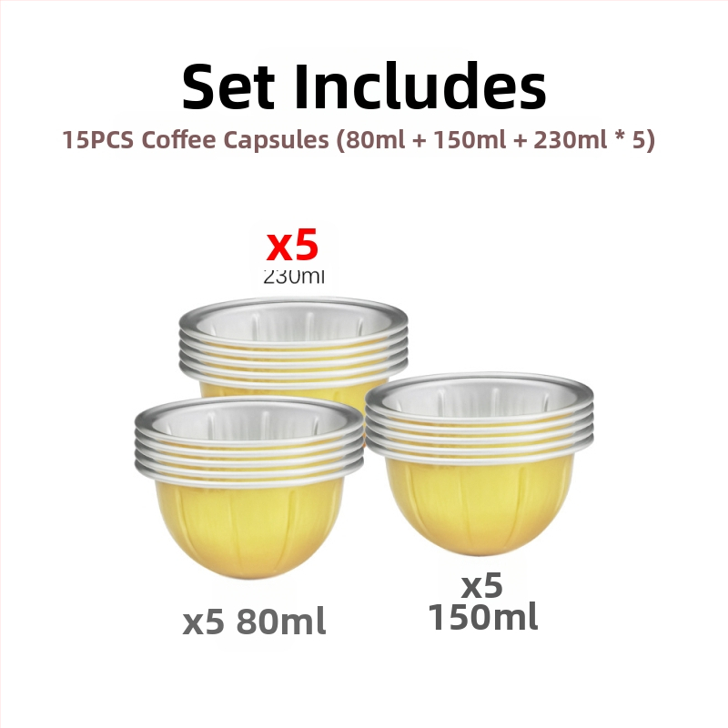 Suderinama su „Nespresso Vertuo“ nerūdijančio plieno kavos kapsule. „Pasidaryk pats“ perdirbamas kavos kapsulės korpusas.