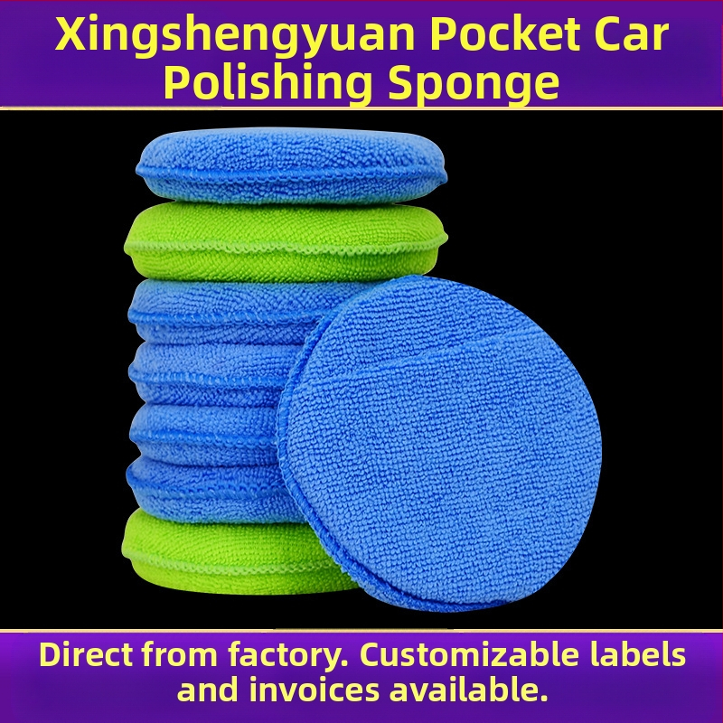 Mikrokiust rätiku ehitusbiskviidi tasku käsnplokk auto ilupuhastus poleerimine ümmargune käsn pühkida