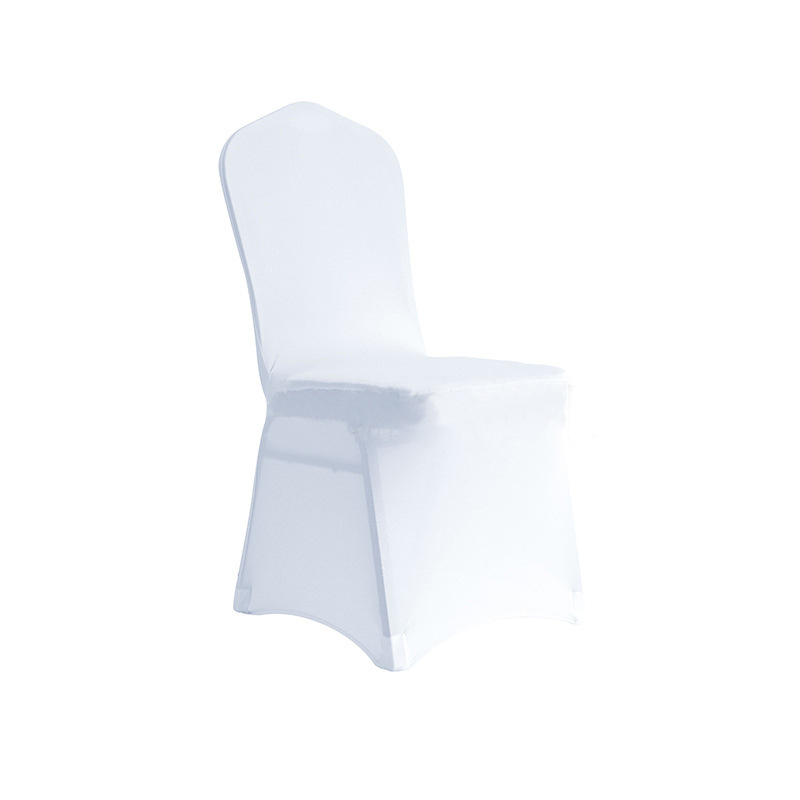 Бял калъф за стол Cross-Border Hotel, увиващ се в крака, от млечна коприна, удебелен еластичен калъф за стол за конференции, сватбен специален калъф за стол