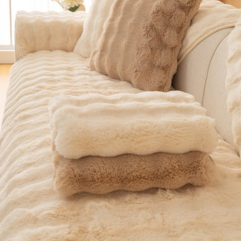 Търговия на едро Зимна възглавница за диван Заек Плюшен Удебелен Модерен Опростен Калъф за Възглавница Калъф за Платнена Кърпа 2024 Нов Противохлъзгащ Семпъл