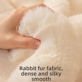 Търговия на едро Зимна възглавница за диван Заек Плюшен Удебелен Модерен Опростен Калъф за Възглавница Калъф за Платнена Кърпа 2024 Нов Противохлъзгащ Семпъл