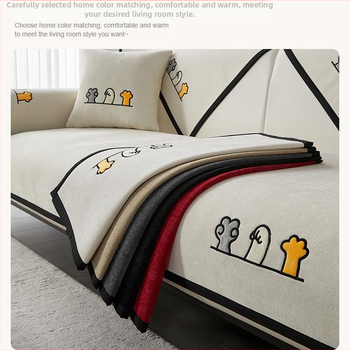 Възглавница за диван Four Seasons Универсална бебешка кадифена шенилна 2024 Нова изцяло покрита платнена кърпа Универсален калъф Неплъзгаща се възглавница