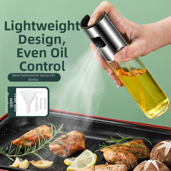 304 nerūdijančio plieno stiklinis aliejaus purškimo butelis kepsninės kepimo aliejaus kontrolės puodas virtuvėje pneumatinis purškimo butelis aliejaus purškimo puodas