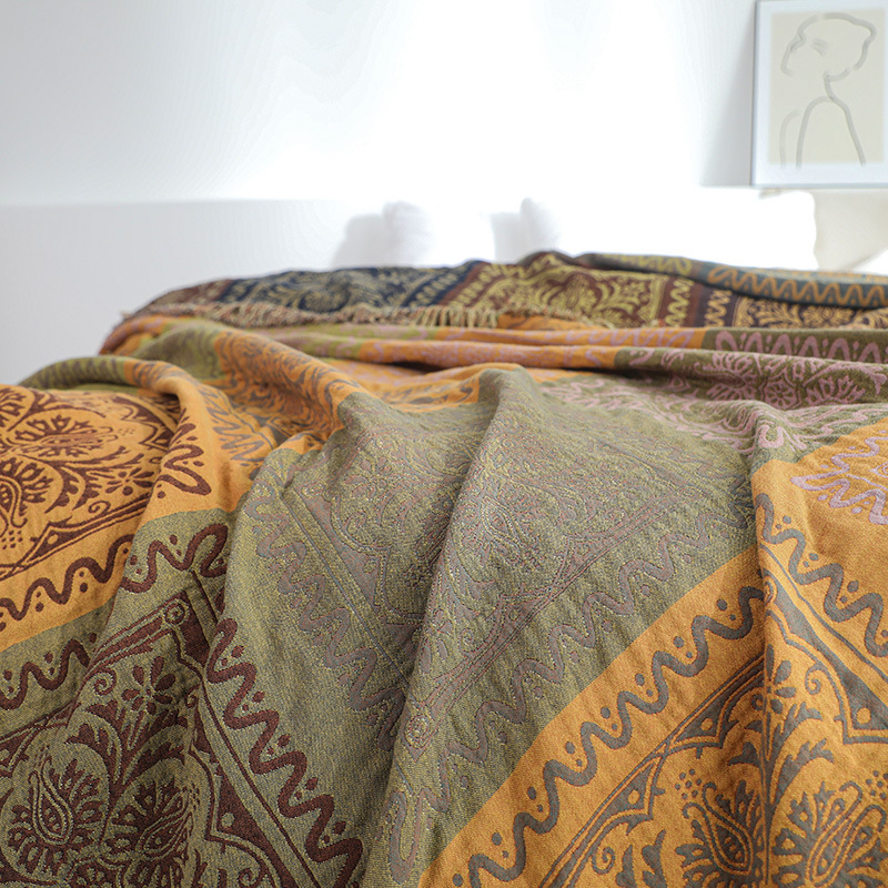 Grynos medvilnės kutais marginta marlės antklodė, prieinama prabangaus stiliaus suaugusiųjų rankšluosčių antklodė, vasarinė rankšluosčių antklodė, grynos medvilnės sofos antklodė, oro kondicionieriaus antklodė