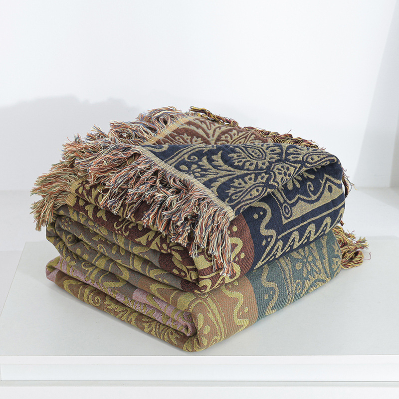 Grynos medvilnės kutais marginta marlės antklodė, prieinama prabangaus stiliaus suaugusiųjų rankšluosčių antklodė, vasarinė rankšluosčių antklodė, grynos medvilnės sofos antklodė, oro kondicionieriaus antklodė