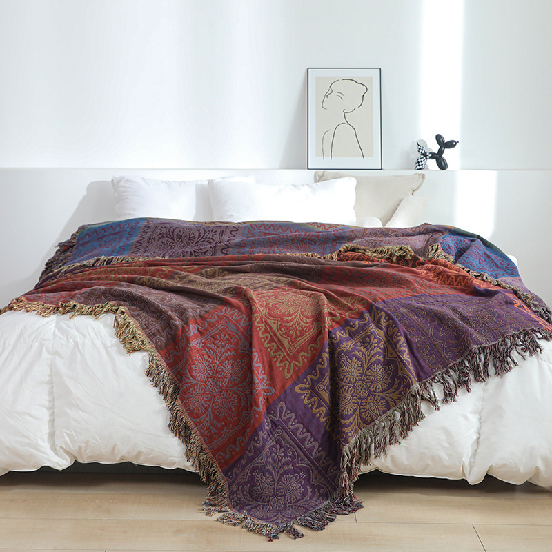 Grynos medvilnės kutais marginta marlės antklodė, prieinama prabangaus stiliaus suaugusiųjų rankšluosčių antklodė, vasarinė rankšluosčių antklodė, grynos medvilnės sofos antklodė, oro kondicionieriaus antklodė