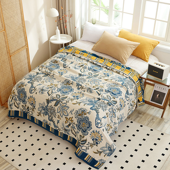 Határokon átnyúló új pamut géz ágytakaró törölköző paplan egyszemélyes kétszemélyes nyári légkondicionáló takaró nyári hűvös paplan ebédszünet takaró kanapé takaró