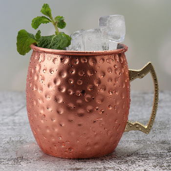 Διασυνοριακή Προμήθεια Κούπας Moscow Mule Κούπα Moscow Mule με Επιχρωμιωμένο Χάλκινο Κύπελλο Hammer Dot Κύπελλο Κοκτέιλ σε Σχήμα Γυμνού