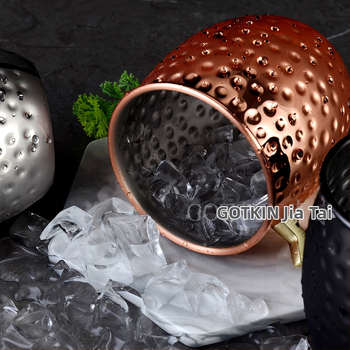 Διασυνοριακή Προμήθεια Κούπας Moscow Mule Κούπα Moscow Mule με Επιχρωμιωμένο Χάλκινο Κύπελλο Hammer Dot Κύπελλο Κοκτέιλ σε Σχήμα Γυμνού