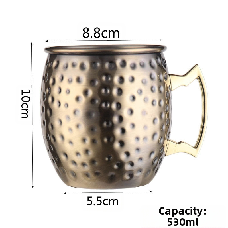Διασυνοριακή Προμήθεια Κούπας Moscow Mule Κούπα Moscow Mule με Επιχρωμιωμένο Χάλκινο Κύπελλο Hammer Dot Κύπελλο Κοκτέιλ σε Σχήμα Γυμνού