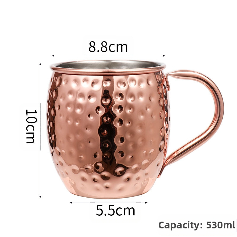 Διασυνοριακή Προμήθεια Κούπας Moscow Mule Κούπα Moscow Mule με Επιχρωμιωμένο Χάλκινο Κύπελλο Hammer Dot Κύπελλο Κοκτέιλ σε Σχήμα Γυμνού