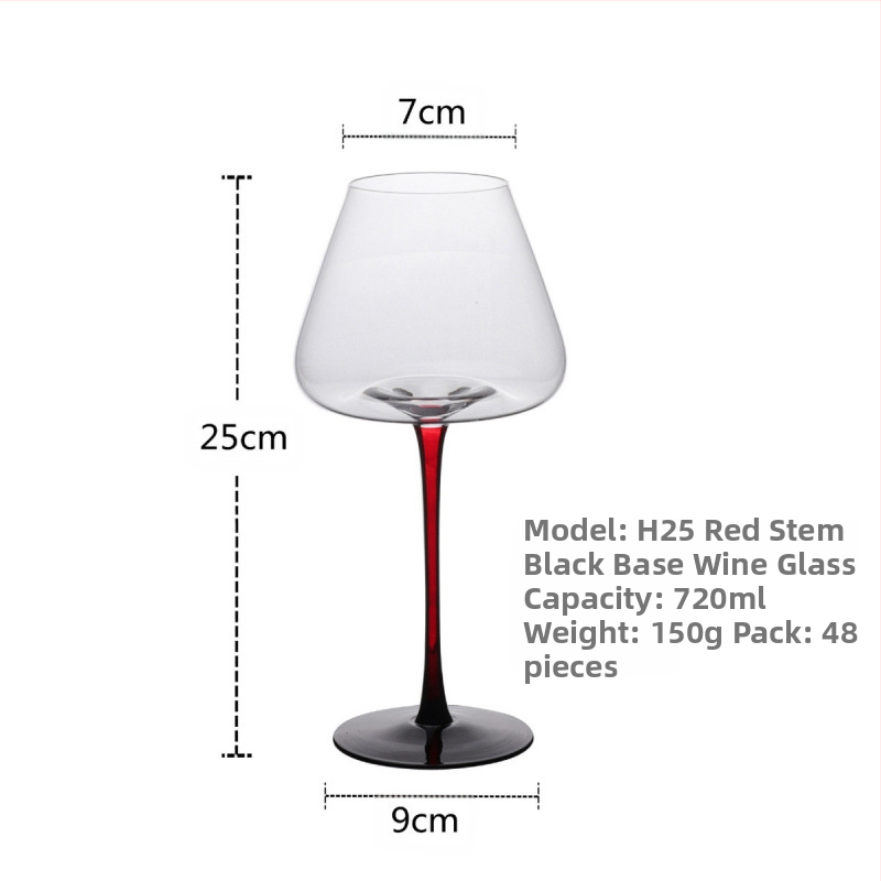 Melns sarkans tauriņš Burgundijas vīna glāze Ieeja Grezna Augstas klases Grezna Sarkanā stieņa vīna glāze Augstas vērtības Ieeja Grezns stils