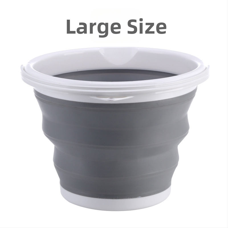 Сгъваема кофа, преносима силиконова сгъваема кофа, за риболов на открито, кола, миене на автомобили, пластмасова кофа за домакинство, почистване, преносима кофа