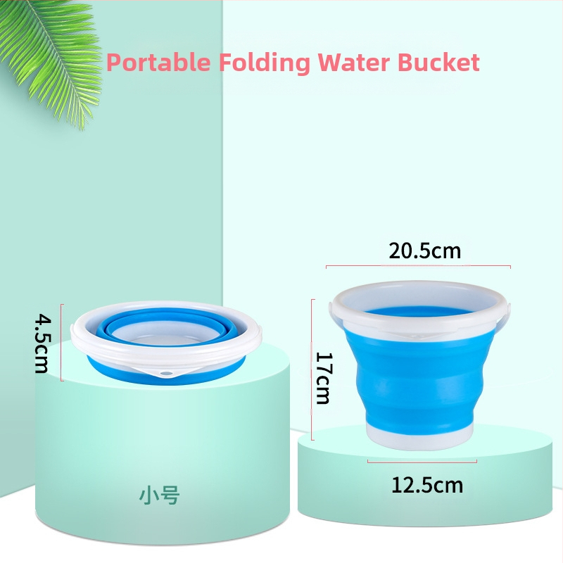 Sulankstomas kibiras Nešiojamas silikoninis sulankstomas kibiras Lauko žvejyba Automobilių plovimas Plastikinis Namų ruošos valymas Nešiojamas kibiras