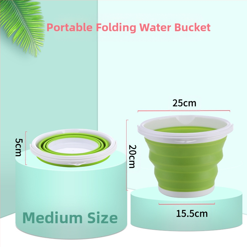 Sulankstomas kibiras Nešiojamas silikoninis sulankstomas kibiras Lauko žvejyba Automobilių plovimas Plastikinis Namų ruošos valymas Nešiojamas kibiras