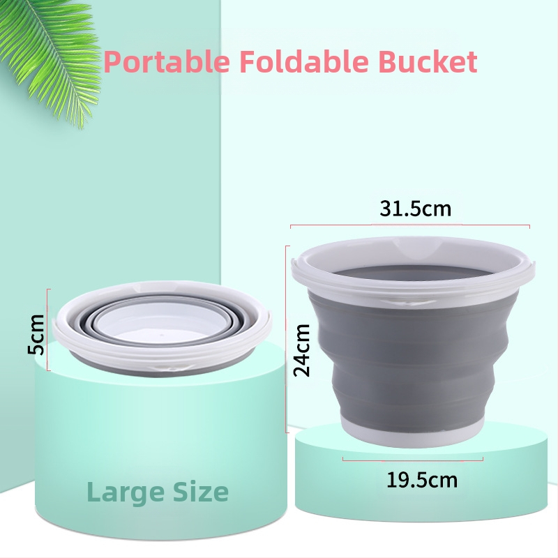 Sulankstomas kibiras Nešiojamas silikoninis sulankstomas kibiras Lauko žvejyba Automobilių plovimas Plastikinis Namų ruošos valymas Nešiojamas kibiras