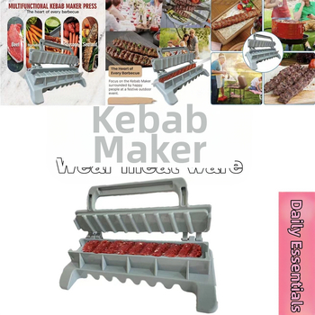 Нов креативен преносим сгъваем инструмент за барбекю, шишче за барбекю, практичен инструмент за пробиване на месо за външно барбекю