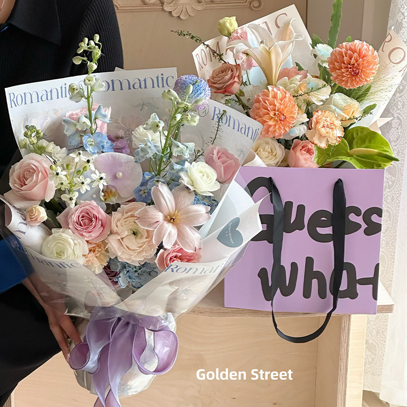 Фестивал Моди, опаковъчна хартия с щампа от цветя, опаковъчна хартия с цветя, подаръчна крафт хартия, ръчно изработена опаковъчна хартия „Направи си сам“