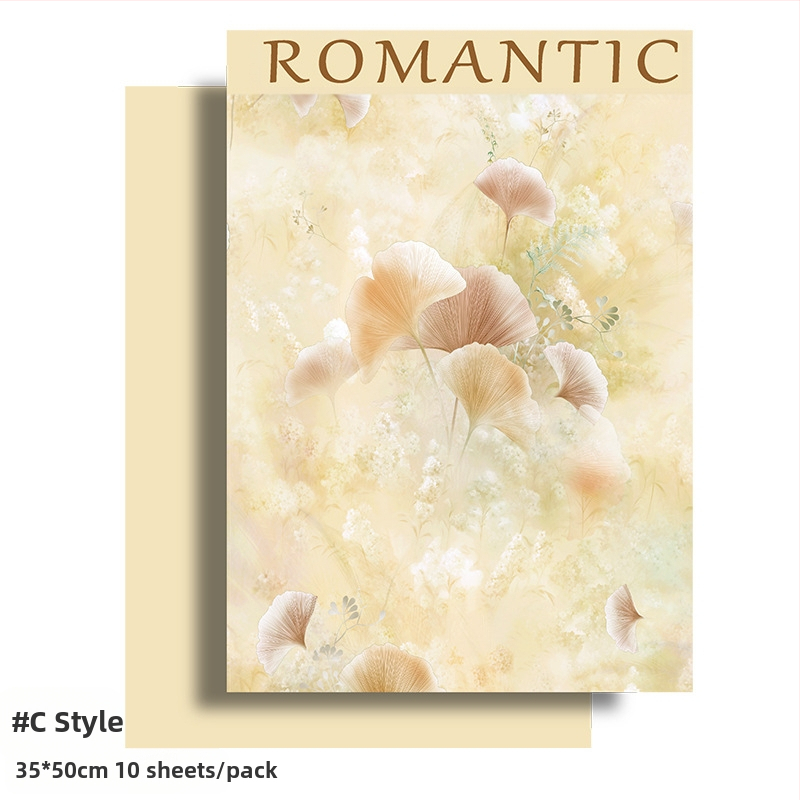 Фестивал Моди, опаковъчна хартия с щампа от цветя, опаковъчна хартия с цветя, подаръчна крафт хартия, ръчно изработена опаковъчна хартия „Направи си сам“