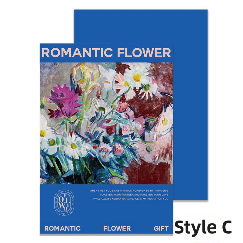 Фестивал Моди, опаковъчна хартия с щампа от цветя, опаковъчна хартия с цветя, подаръчна крафт хартия, ръчно изработена опаковъчна хартия „Направи си сам“