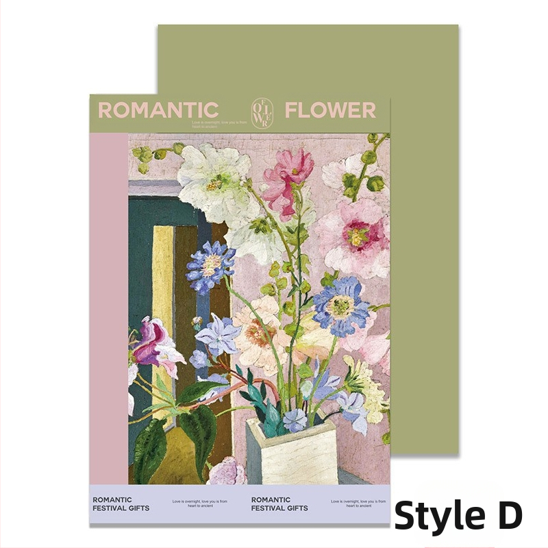 Фестивал Моди, опаковъчна хартия с щампа от цветя, опаковъчна хартия с цветя, подаръчна крафт хартия, ръчно изработена опаковъчна хартия „Направи си сам“