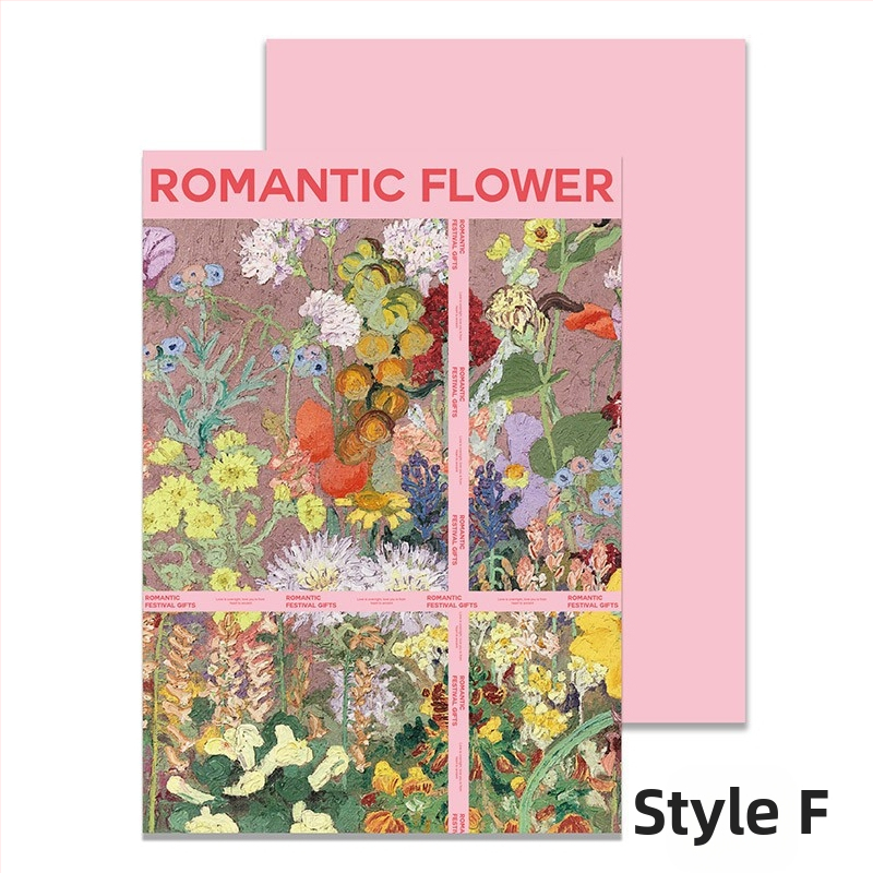 Фестивал Моди, опаковъчна хартия с щампа от цветя, опаковъчна хартия с цветя, подаръчна крафт хартия, ръчно изработена опаковъчна хартия „Направи си сам“