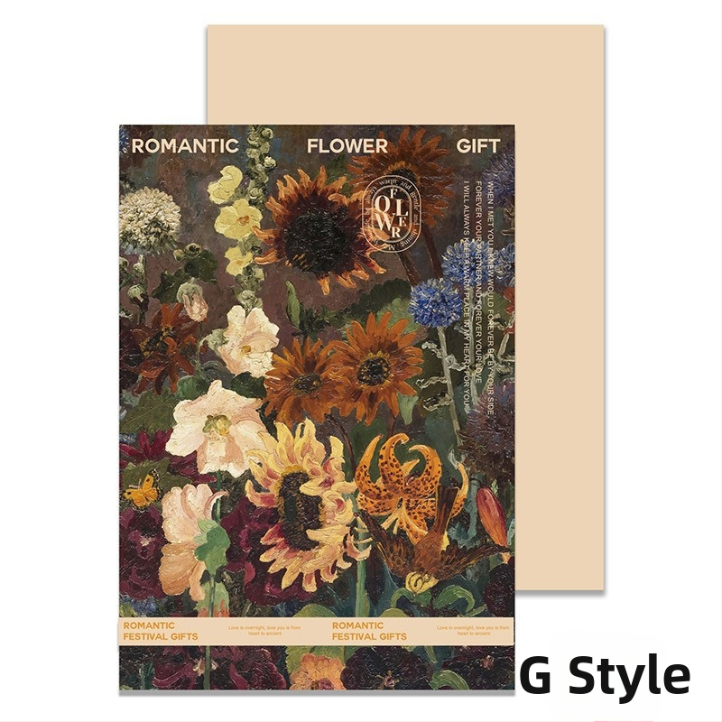 Фестивал Моди, опаковъчна хартия с щампа от цветя, опаковъчна хартия с цветя, подаръчна крафт хартия, ръчно изработена опаковъчна хартия „Направи си сам“