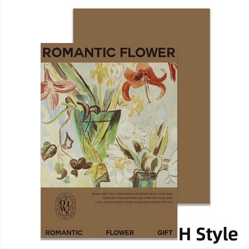 Фестивал Моди, опаковъчна хартия с щампа от цветя, опаковъчна хартия с цветя, подаръчна крафт хартия, ръчно изработена опаковъчна хартия „Направи си сам“