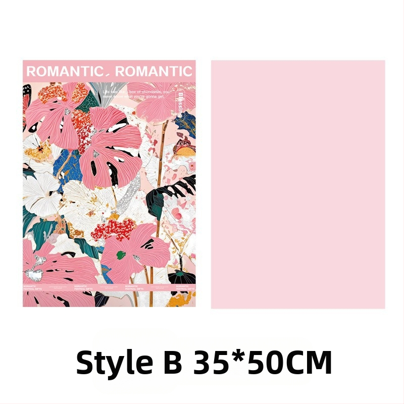 Фестивал Моди, опаковъчна хартия с щампа от цветя, опаковъчна хартия с цветя, подаръчна крафт хартия, ръчно изработена опаковъчна хартия „Направи си сам“