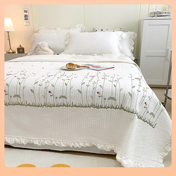 ✅ Ледено копринено лятно хладно завивка от четири части, лятна завивка с климатик, единична, двойна, може да се пере в пералня в корейски стил, пролетно-есенна, тънка завивка, една