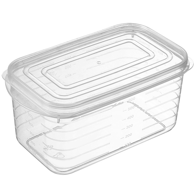 Speciali tarpvalstybinė šaldytuvo šviežio laikymo dėžutė maistinei permatomai plastikinei dėžutei su dangteliu, sandariai uždarytai, stačiakampei dėžutei