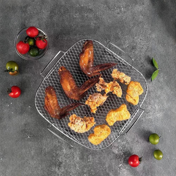 Tehase 304 ruudukujuline kuivatusrest toidukvaliteediga roostevabast terasest traadist kuivatusrest, suur õhufritüüri grill, hulgimüük