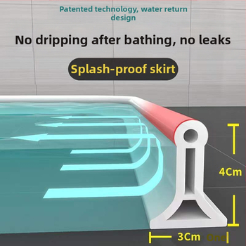 Εύκαμπτη ταινία συγκράτησης νερού σιλικόνης για μπάνιο, αδιάβροχη ταινία μπάνιου, αυτοκόλλητο φράγμα νερού για ντους, αυτοκόλλητο φράγμα δαπέδου