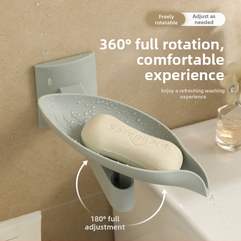 Jauna lapa pie sienas stiprināma notekas ziepju kaste bez perforācijas vannas istabai vannas istabas mājsaimniecības ziepju plauktu ražotājs noliktavā