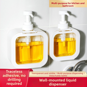 Sieninis spaudžiamas dušo želė skalbinių ploviklio buteliukas kondicionieriaus tuščias butelis didelės talpos nešiojamas plastikinis