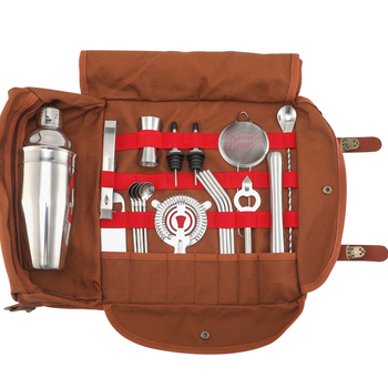 Tarpvalstybinis tiesioginis tiekimas nerūdijančio plieno kūginis sirenos 20 kostiumas baro įrankiai barmeno krepšys lauko krepšys vyno krepšys