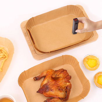 Ristkülikukujuline topeltpott õhufritüür, ristkülikukujuline õhufritüür, paberist kauss, Ninja topeltpott, pärgamentpaber, silikoonõliga küpsetuspaber