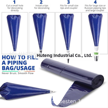 Amazoni 50-osaline sinine rullkott 25*52cm ühekordne torustiku kott paksendatud kreemikott