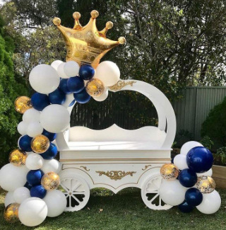 Amazoni kuum müük sinise õhupalli keti komplekt piimaga laste sünnipäevapeo pulmatarbed dekoratiivse paigutusega õhupall