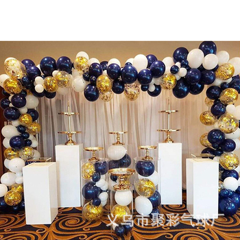 Amazoni kuum müük sinise õhupalli keti komplekt piimaga laste sünnipäevapeo pulmatarbed dekoratiivse paigutusega õhupall