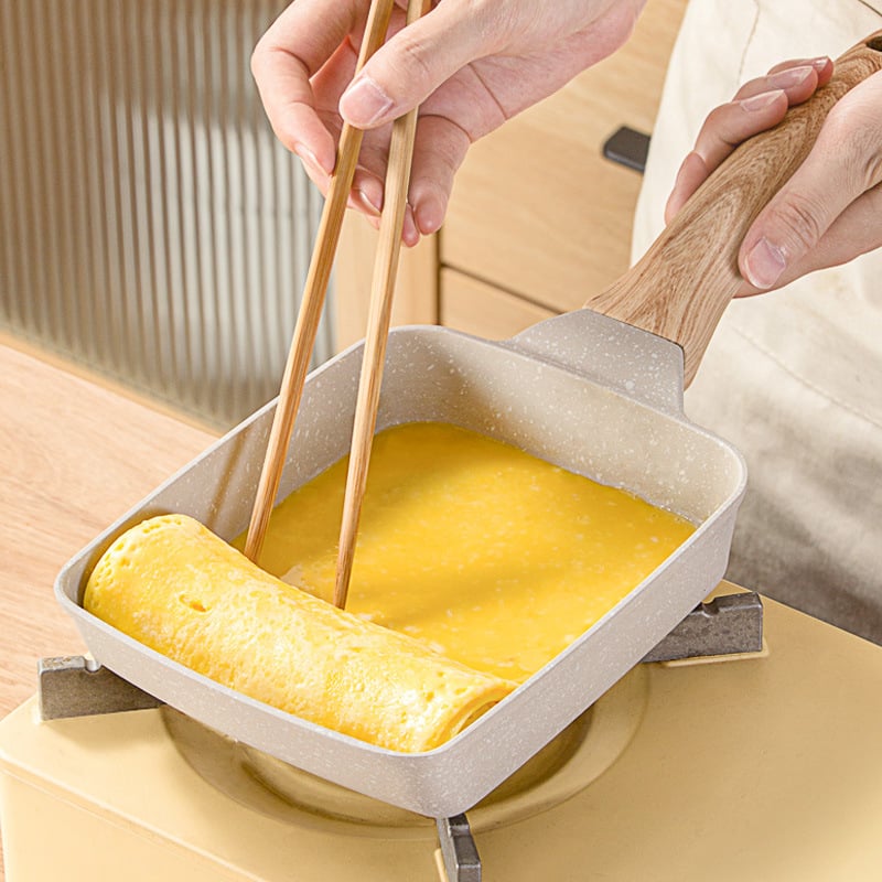 Debela jaja pečena na medicinskom kamenu, kvadratna mini tava za odrezak, doručak, japanska tava za tamagoyaki, tava s neprianjajućim dnom