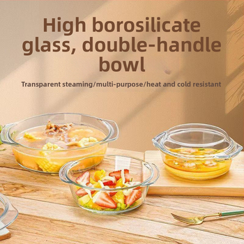 Klaaskauss kaanega, spetsiaalne mikrolaineahju kuumutamiseks mõeldud taldrik, kõrge temperatuurikindel majapidamiskauss, suur supikauss, munasupp, aurutatud munakauss