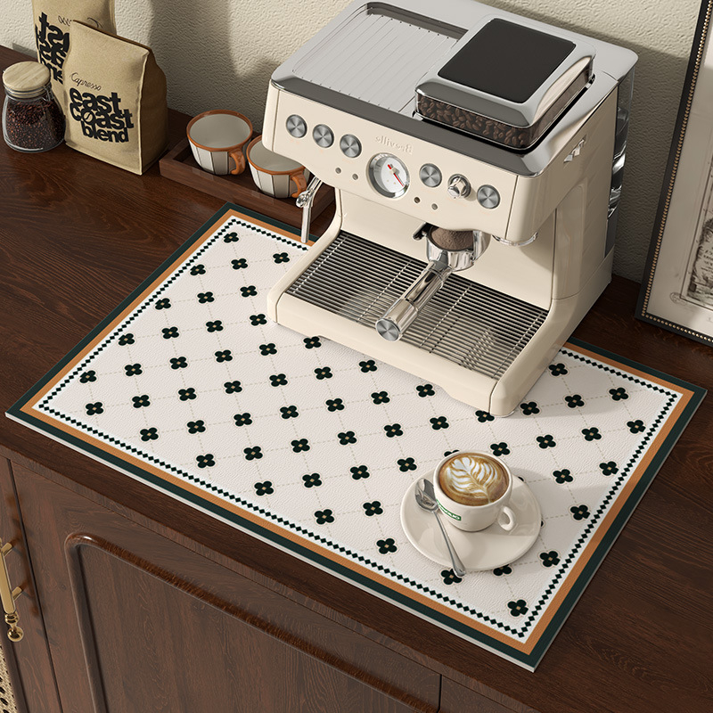 Virtuvės drenažo kilimėlis, stalviršio sugeriantis arbatos kilimėlis, aukštos klasės retro stiliaus indų plovykla, baro kavos aparato stalo kilimėlis