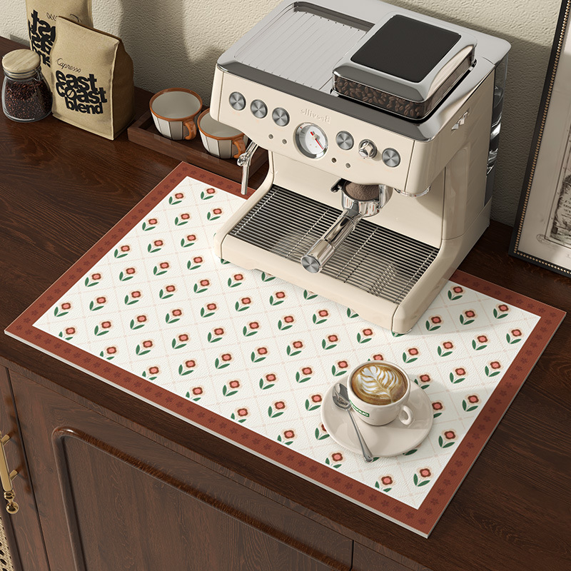 Virtuvės drenažo kilimėlis, stalviršio sugeriantis arbatos kilimėlis, aukštos klasės retro stiliaus indų plovykla, baro kavos aparato stalo kilimėlis