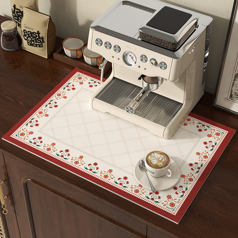 Virtuvės drenažo kilimėlis, stalviršio sugeriantis arbatos kilimėlis, aukštos klasės retro stiliaus indų plovykla, baro kavos aparato stalo kilimėlis
