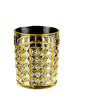 Ευρωπαϊκό στιλ πολυτελές ποτήρι ουίσκι με χρυσό βαμμένο ποτήρι κρασιού οικιακής χρήσης χειροποίητο κρυστάλλινο ποτήρι κρασιού ποτήρι μπύρας