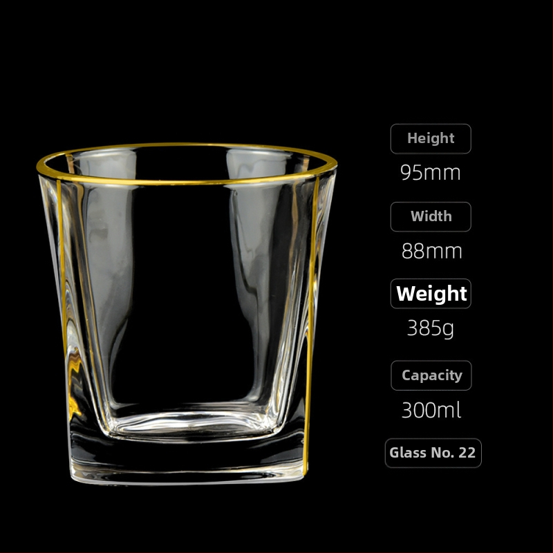 Luksuzna zlatno oslikana čaša za viski u europskom stilu, kućna čaša za vino, ručno izrađena kristalna čaša, čaša za vino, čaša za pivo